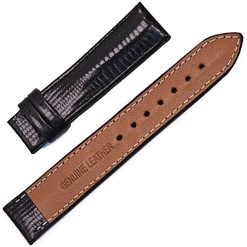 Dugarry Lizard Tan Classic Black Lacquered � El Yap�m� Premium Deri Saat Kay���