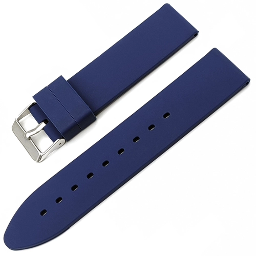 Lacivert Silikon Saat Kordonu � 18mm 20mm 22mm 24mm � Paslanmaz �elik Toka