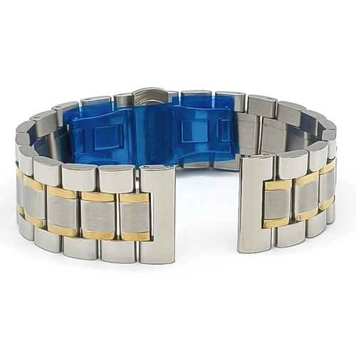 Bicolor 316L Paslanmaz �elik Saat Kordonu 20-22-24mm