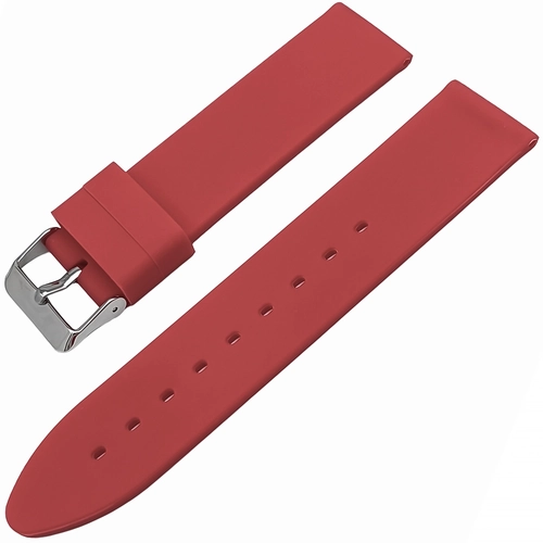 Rubber Silikon A Kalite Saat Kay��� K�rm�z� 18-20-22-24mm ZR1824M-BR