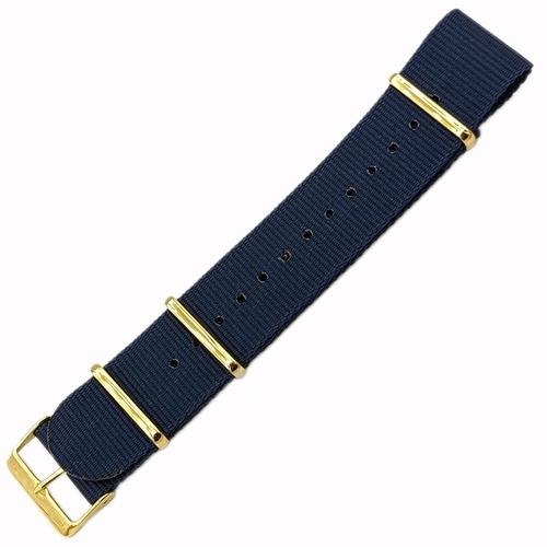 Perlon Dokuma Saat Kordonu Lacivert �nce 1mm (22mm)