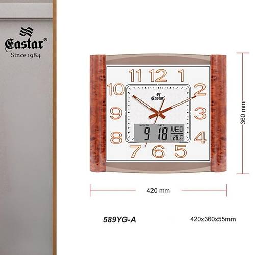 Eastar A589 A Fosforlu Duvar Saati Takvim & S�cakl�k