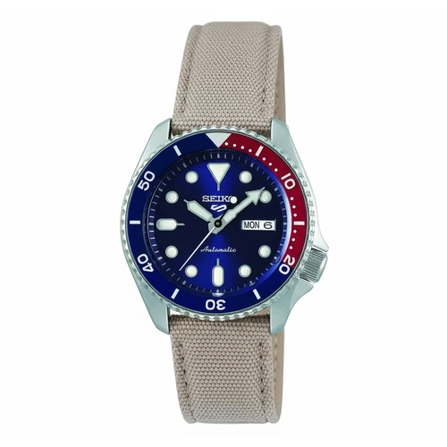 22mm Dokuma �rg� Tekstil Saat Kordonu - Hakiki Deri Arka K�s�m, 5 Renk Se�enek