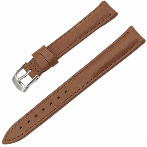 Saat Kordonu Hakiki Deri Yerli �retim 14mm Taba Desensiz