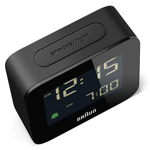 BRAUN BC08B S�YAH KLAS�K SEYAHAT D�J�TAL ALARMLI MASA SAATi
