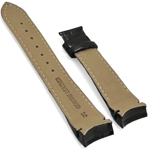 Tissot Uyumlu Hakiki Deri Kavisli Saat Kordonu 24x20mm