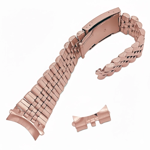 20-22mm Rose Gold Folded Link Jubilee Model B�kme �elik Saat Kordonu