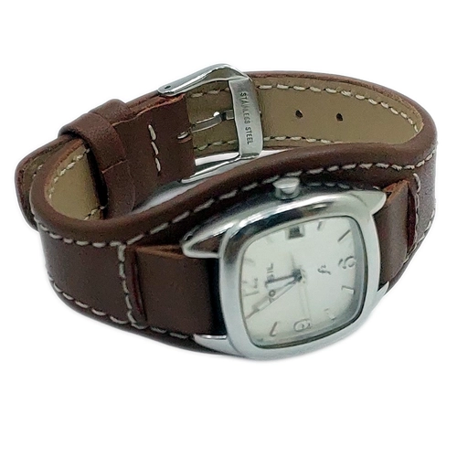 Fossil Hakiki Deri Saat Kay��� | �zel El Yap�m� �retim