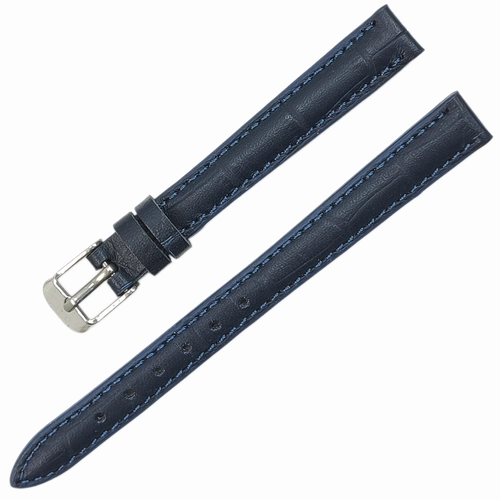 Saat Kordonu Hakiki Deri Yerli �retim 12mm Lacivert Kroko Desen