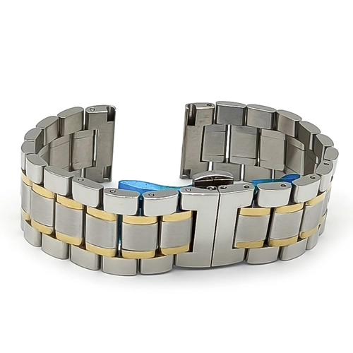 Bicolor 316L Paslanmaz �elik Saat Kordonu 20-22-24mm