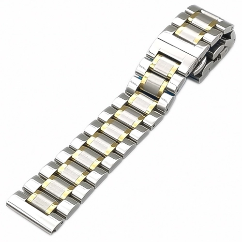 Bicolor 316L Paslanmaz �elik Saat Kordonu 20-22-24mm