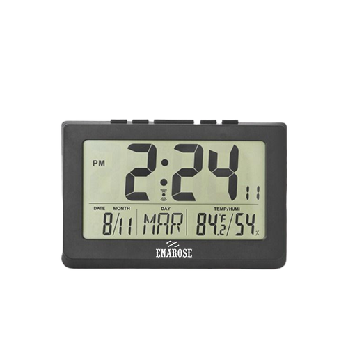 Enarose Dijital Alarml Masa Saati E1708 Black