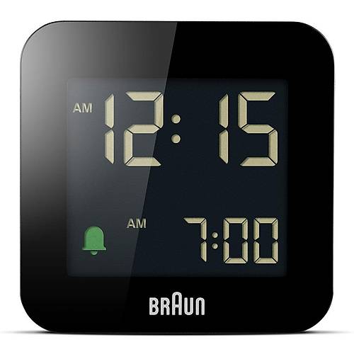 BRAUN BC08B SYAH KLASK SEYAHAT DJTAL ALARMLI MASA SAATi