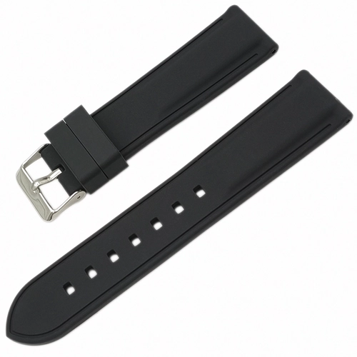Siyah Silikon-Rubber Saat Kay  20-22mm Montaj Genilii