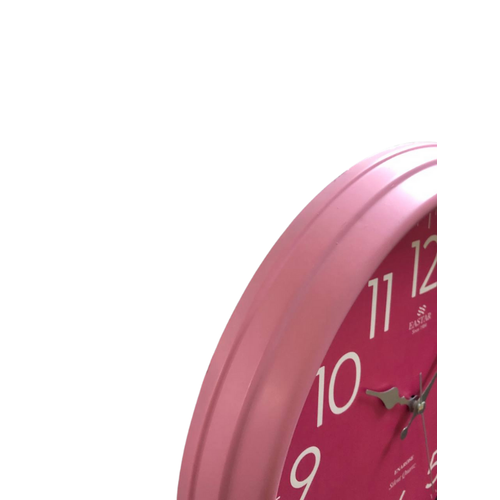 Eastar E3334 Modern S�cak Pembe Sessiz Duvar Saati