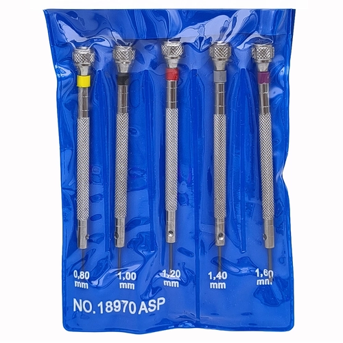 5'li Saat�i Tornavida Seti 0.80�1.60mm �elik U�