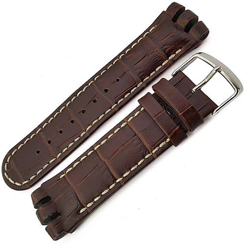 SWC21M-S22 SWATCH UYUMLU 21MM Bandco Buffalo Hakiki Deri Saat Kordonu Swatch Irony Nabab & Irony Scuba