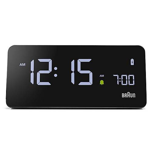 BRAUN BC21BEU SYAH DJTAL KABLOSUZ ARJLI ALARMLI MASA SAATi