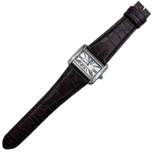 Cartier - Tank Divan Hakiki Deri Saat Kay��� | �zel El Yap�m� �retim