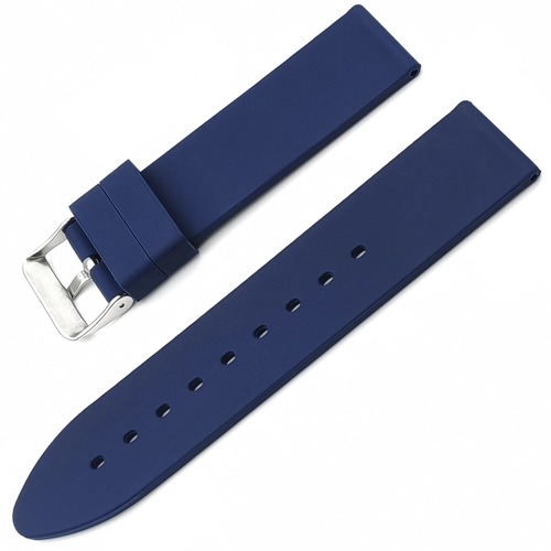 Lacivert Silikon Saat Kordonu � 18mm 20mm 22mm 24mm � Paslanmaz �elik Toka