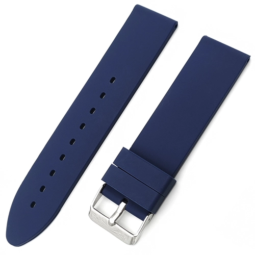 Lacivert Silikon Saat Kordonu � 18mm 20mm 22mm 24mm � Paslanmaz �elik Toka