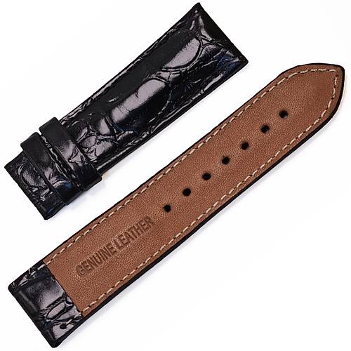 Dugary Croco Noble Black Lacquered � El Yap�m� Premium Deri Saat Kay���