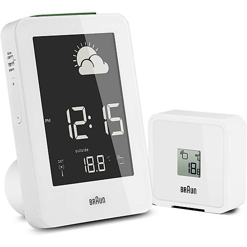 BRAUN BNC013WH-RC HAVA �STASYONLU MASA SAAT� BEYAZ