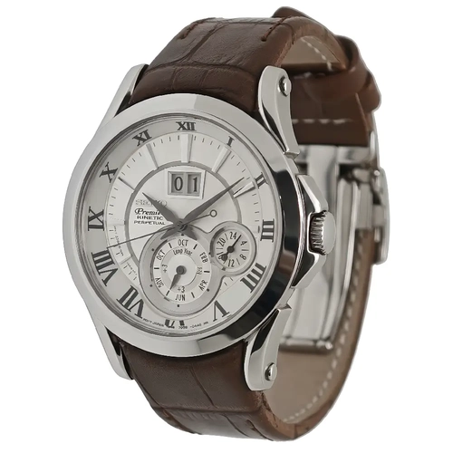 Seiko Premier Kinetic 7D56-0AA0 Hakiki Deri Saat Kay��� | �zel El Yap�m� �retim