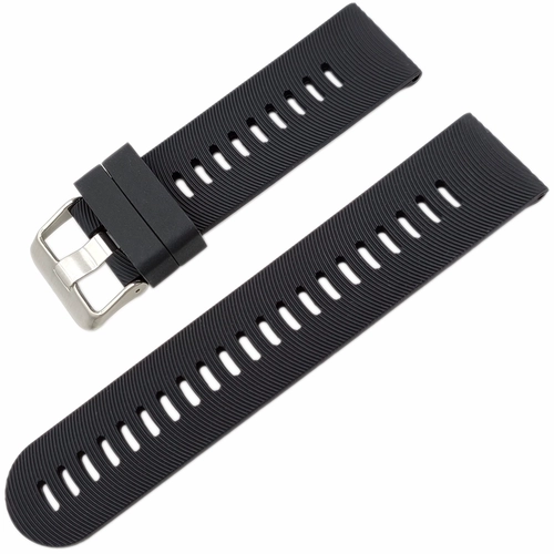 Akll Pime Uygun Rubber Silikon A Kalite Saat Kay Siyah 22mm izgili