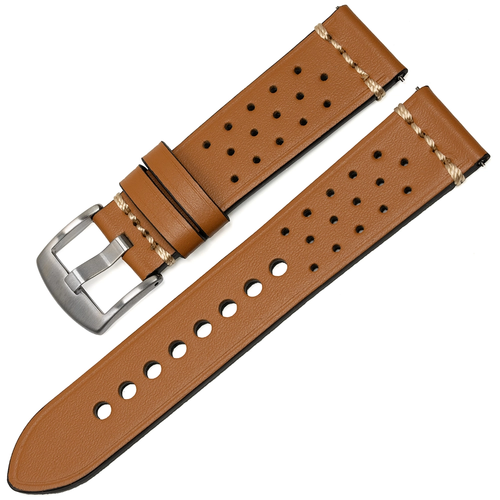 Dugarry Hakiki Deri Saat Kordonu - Taba Ralli Stili (22mm, Ak�ll� Pimli)