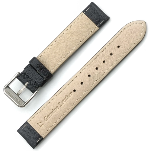 17mm Siyah Hakiki Deri Saat Kordonu  Bombeli, Dikili, 16mm elik Toka