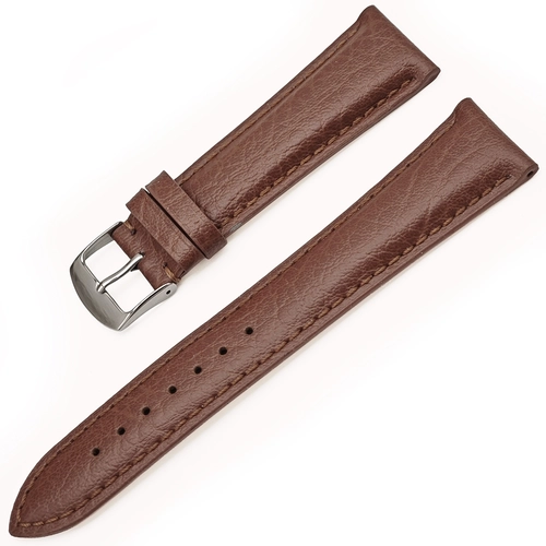 RC Hector Hakiki Deri Koyu Taba Saat Kordonu 22x18mm Bombeli