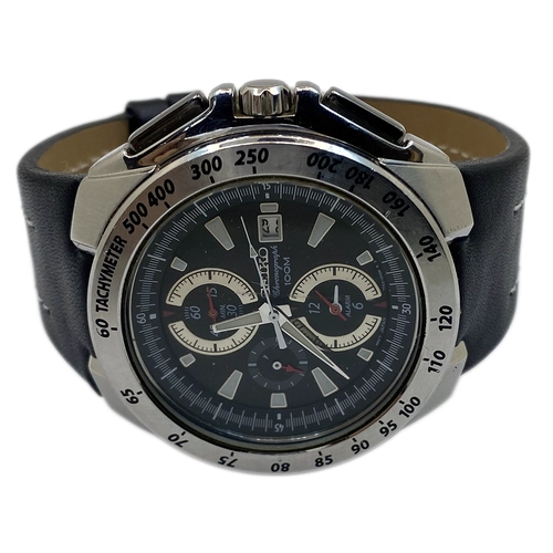 Seiko - 7T62-0HG0 Hakiki Deri Saat Kay��� | �zel El Yap�m� �retim