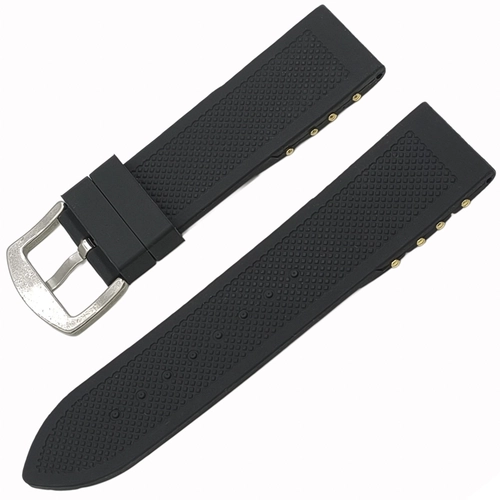 Aksesuar Detayl� Silikon Saat Kordonu 22mm Nikel ve Alt�n Se�enekli