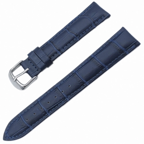 RC Hector Hakiki Deri A Kalite Saat Kordonu 18mm Lacivert Kroko Desen
