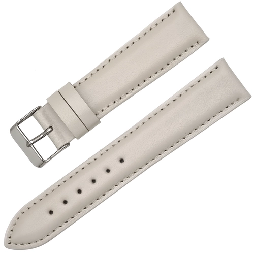 Saat Kordonu Hakiki Deri Yerli �retim 20mm Bej Desensiz