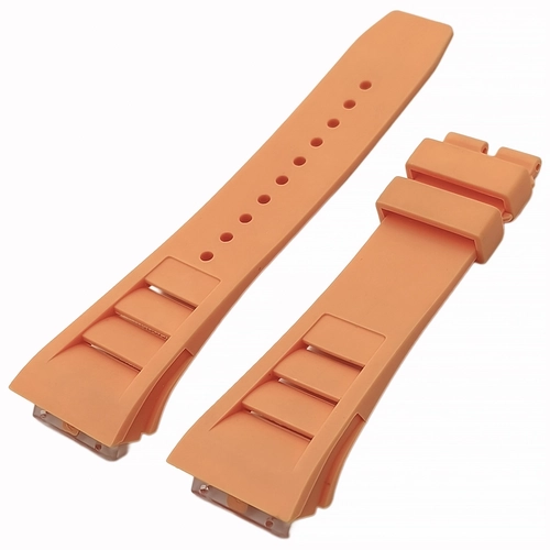 Richard Mille Uyumlu Silikon Saat Kordonu Vidal 25x20mm Turuncu