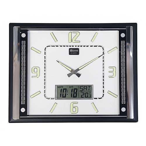 Enarose 3D Kabartma Fosforlu Rakam Duvar Saati E2711 G