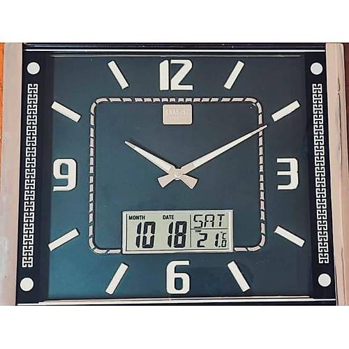 Enarose 3D Kabartma Fosforlu Rakam Duvar Saati E2711 S