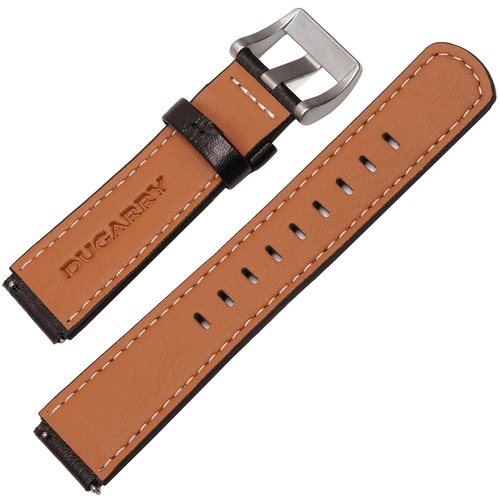 Dugarry Urban Rustic Hakiki Deri Saat Kordonu - Siyah (20mm, Ak�ll� Pimli)