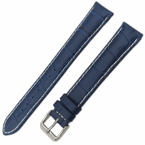 Saat Kordonu Hakiki Deri A Kalite 18mm RC Hector Lacivert Kroko Desen XL