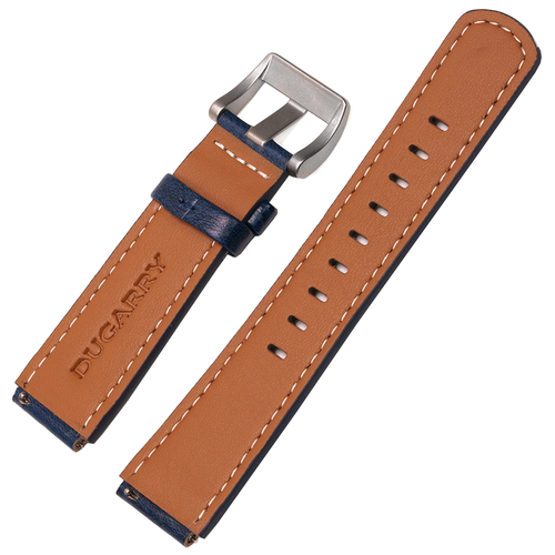 Dugarry Urban Rustic Hakiki Deri Saat Kordonu - Lacivert (20mm, Ak�ll� Pimli)