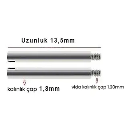 Rolex Uyumlu �elik Saat Kordonu Bakla Montaj Vidalar� 13.5mm