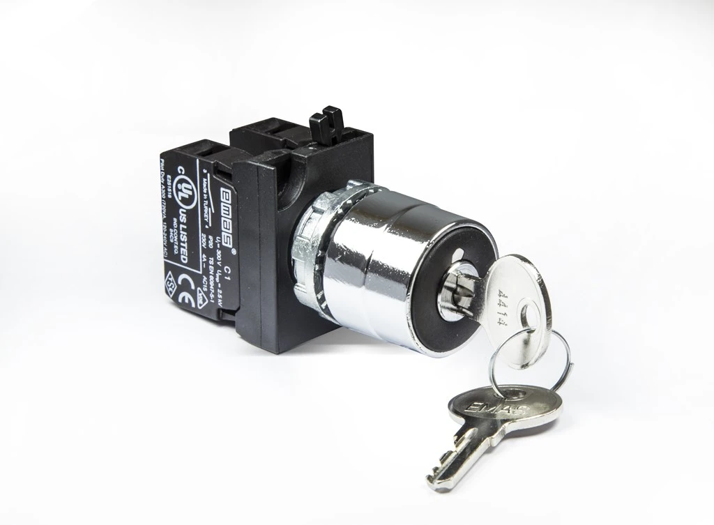 CM101AA30 22mm 1-0-2 Kalıcı Anahtarlı Buton EMAS