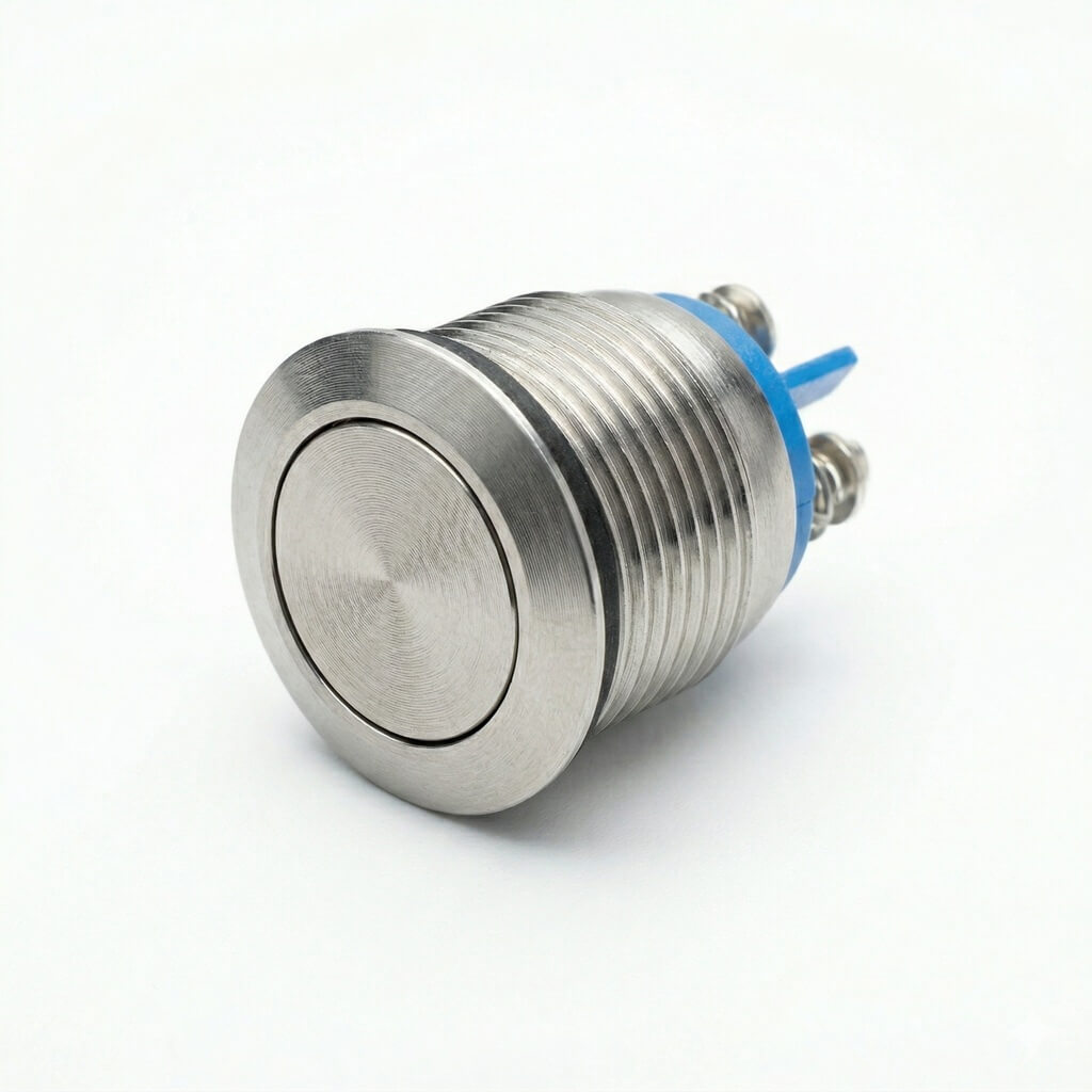EJ16-211A 16mm Yaylı Metal Buton Düz Kafa IP67 BUTTO