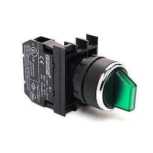 B101SL30Y 22mm 2NA Kontakl� 2-0-1 Kal�c� I��k Konta�� Tak�labilir Mandall� Ye�il Start Butonu EMAS