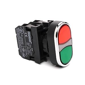 B102K20KY 22mm Yayl� Start/Stop �kiz Buton (K�rm�z�+Ye�il) EMAS