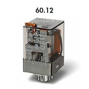 60.12 24VAC 10A 2CO (DPDT) Kontakl� 8 Pinli Genel Ama�l� G�� R�lesi FINDER