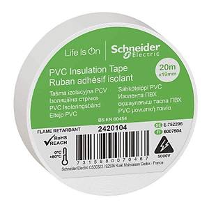 2420104 Beyaz �zolasyon Band� 19mm x 20mt SCHENIDER