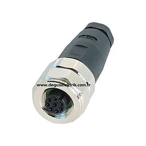M12 8 Pinli Seyyar D�z Di�i Konnekt�r M12PG-8A MAOJWEI